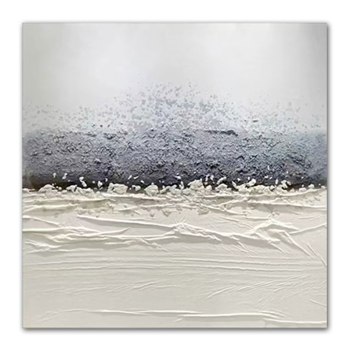 Abstract Waves 3d Heavy Textured Partial Oil Painting